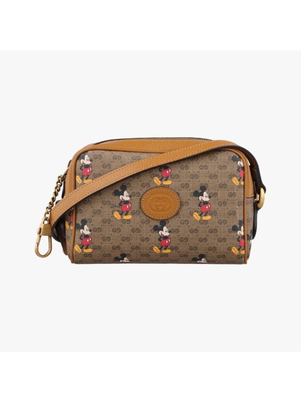 Gucci Mickey Mouse Disney Collaboration Brown Multicolor Leather
